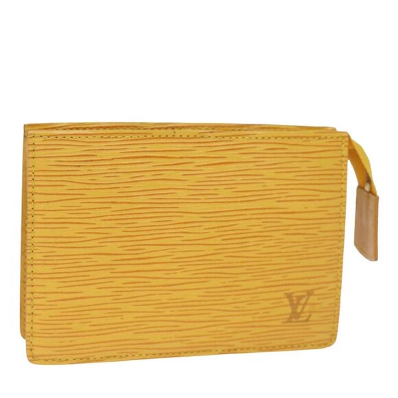 LOUIS VUITTON Epi Poche Toilette 15 Pouch Yellow LV Auth - Picture 2 of 15